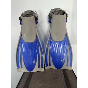 Speedo Dive Flippers ML/XL 9-13, EU 4-45, UK 8-10 1/2, Blue/Black, VGC